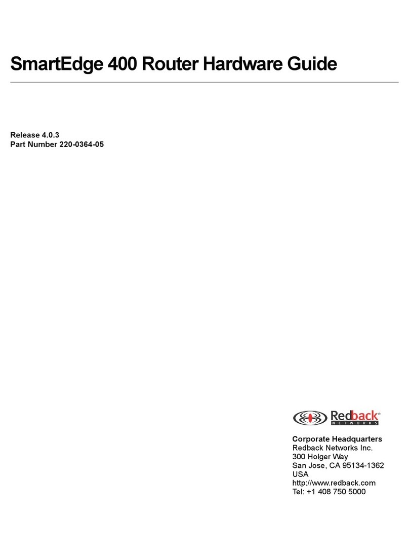 Redback Networks SmartEdge 400 Hardware guide