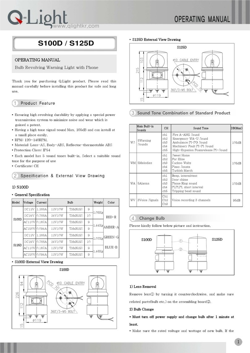 Qlight S100D operating manual Qlight S100D operating manual
