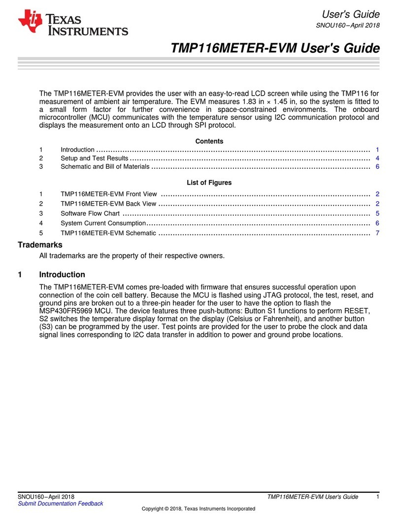 Texas Instruments TMP116METER-EVM User manual Texas Instruments TMP116METER-EVM User manual