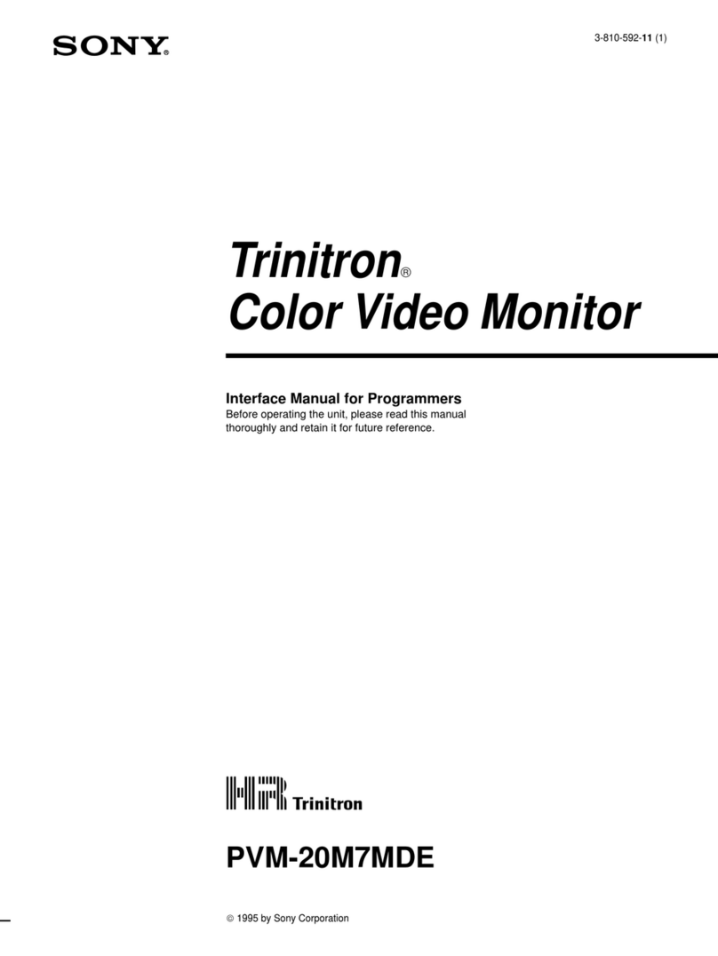 Sony HR Trinitron PVM-20M7MDE User manual