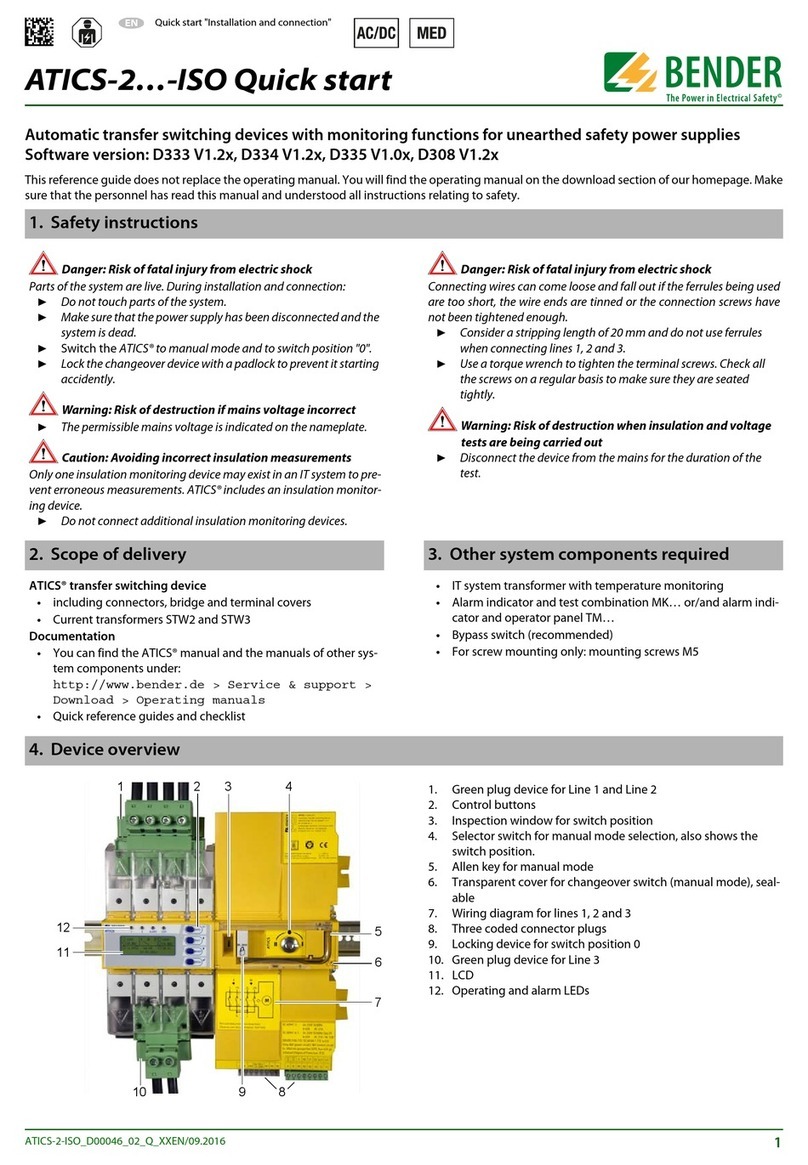 Bender ATICS-2-ISO Series quick start