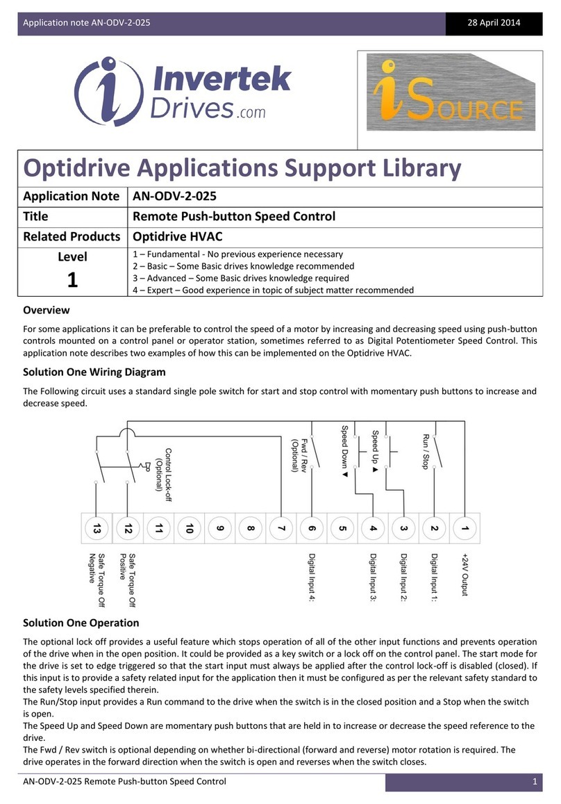 Invertek Drives Optidrive HVAC Installation and operating instructions