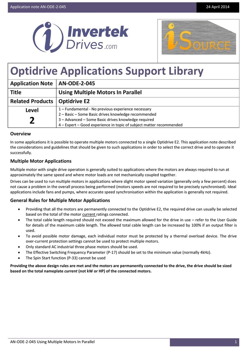 Invertek Drives Optidrive E2 Installation and operating instructions