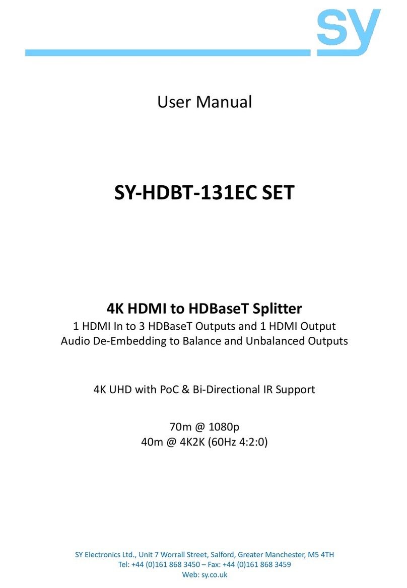 SY Electronics SY-HDBT-131EC SET User manual