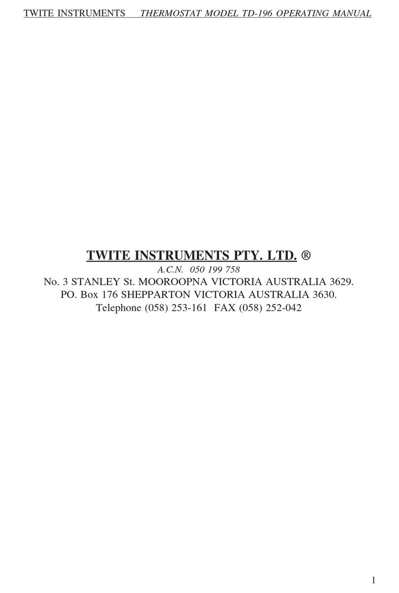 Twite Instruments TD-196 operating manual Twite Instruments TD-196 operating manual