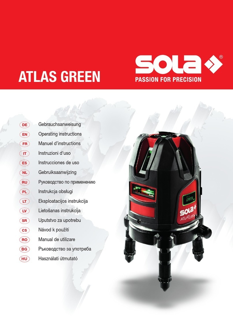 Sola ATLAS GREEN operating instructions
