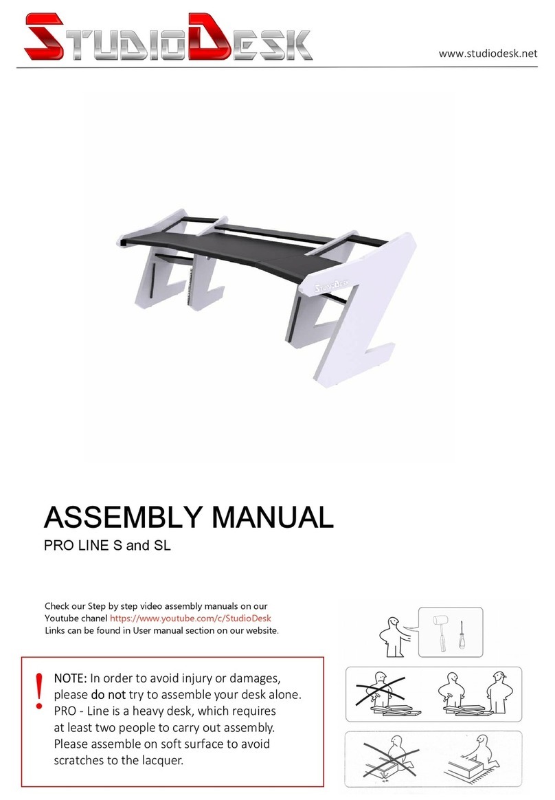 StudioDesk PRO LINE S Assembly manual
