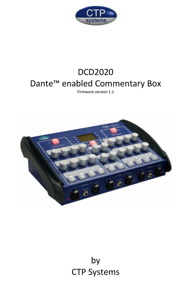 CTP Systems Dante DCD2020 manual