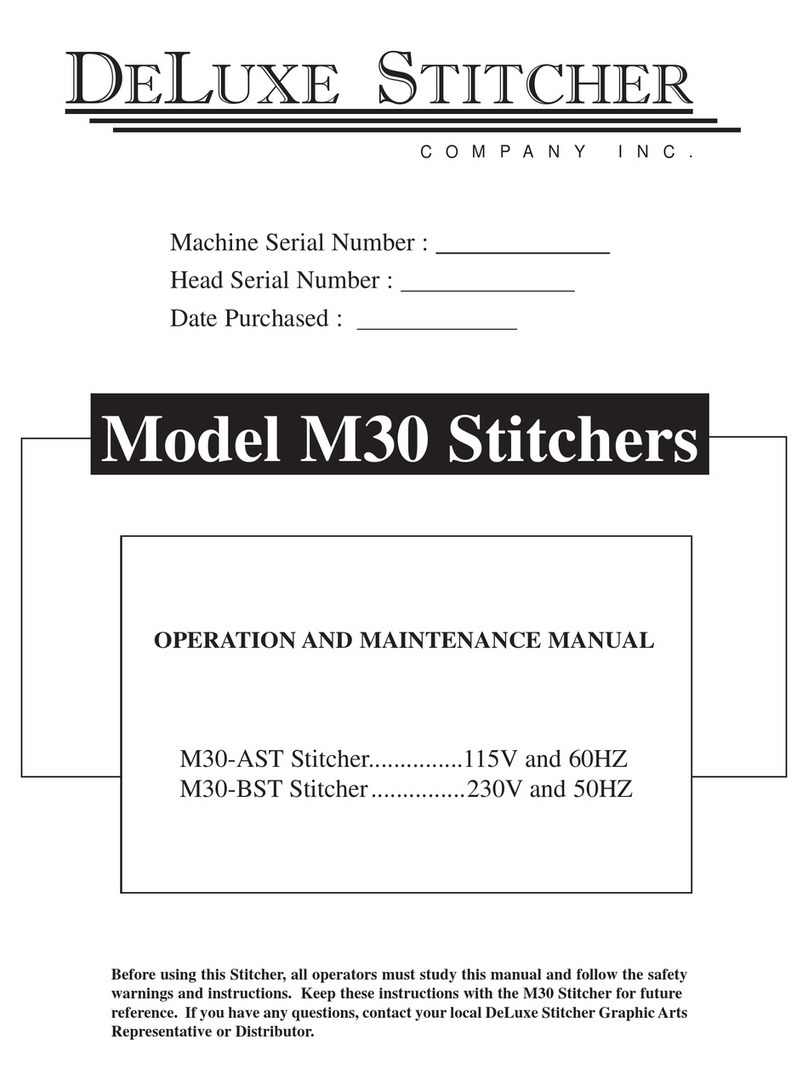 DeLuxe Stitcher M30 Series User manual
