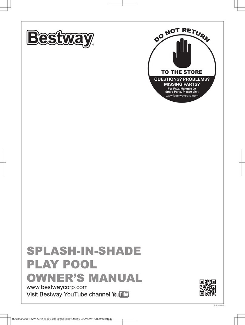 Bestway SPLASH-IN-SHADE PLAY POOL owner's manual Bestway SPLASH-IN-SHADE PLAY POOL owner's manual
