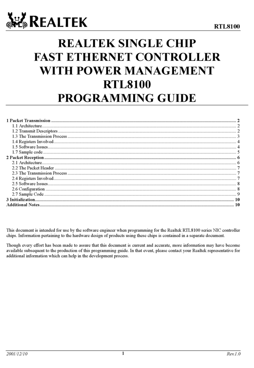 Realtek RTL8100 Programming guide Realtek RTL8100 Programming guide
