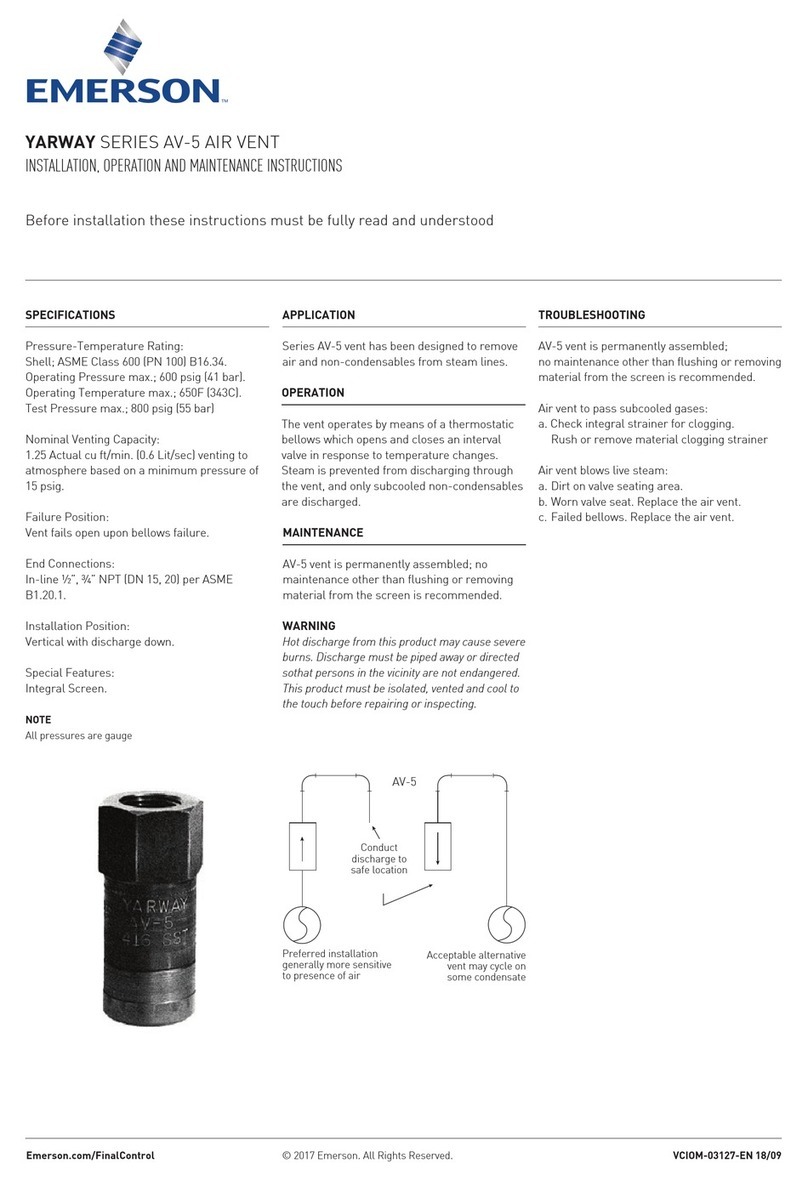 Emerson Yarway Series Manual
