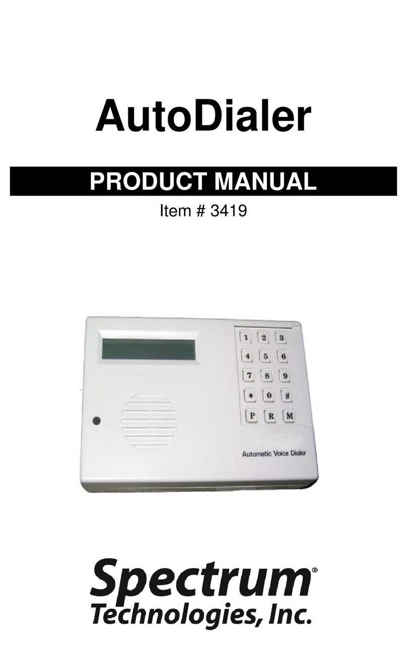 Spectrum Technologies AutoDialer 3419 product manual Spectrum Technologies AutoDialer 3419 product manual