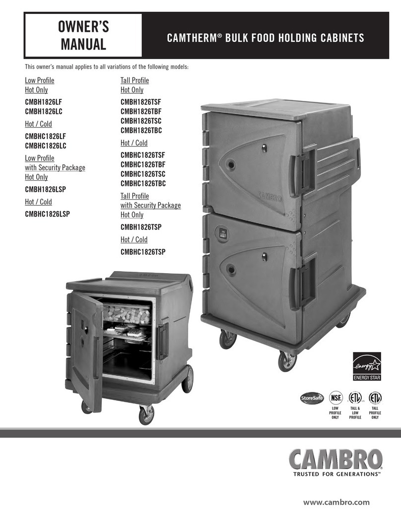 Cambro Camtherm Series owner's manual