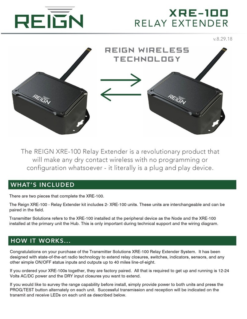 Transmitter Solutions Reign XRE-100 manual