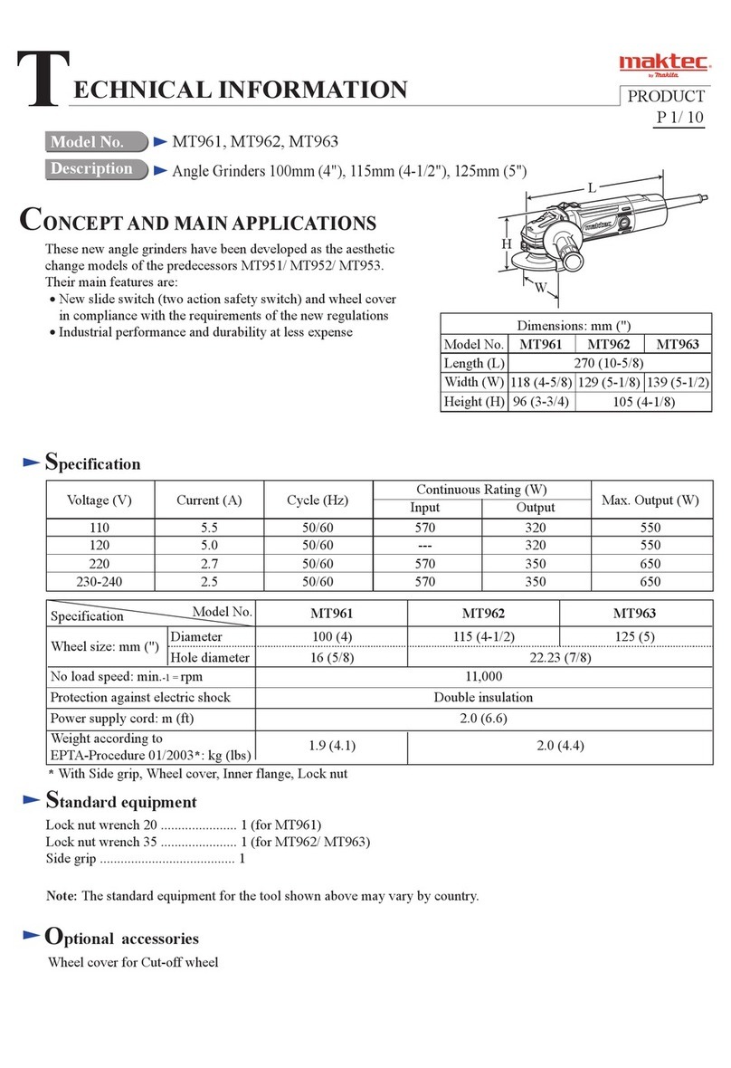Makita Maktec MT961 Manual