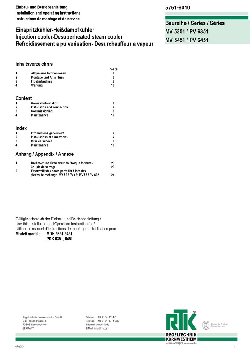 RTK MV 5351 Series Installation and operating instructions