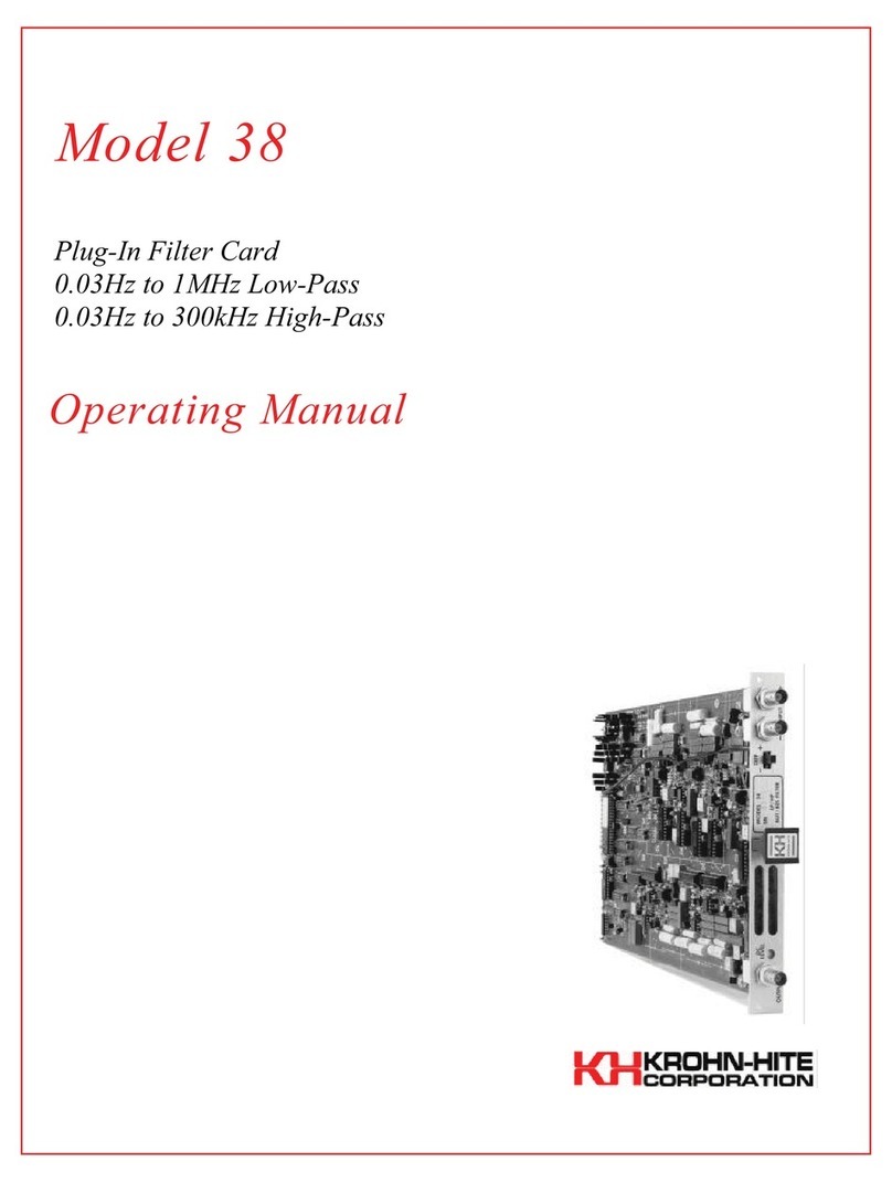 Krohn-Hite 38 operating manual