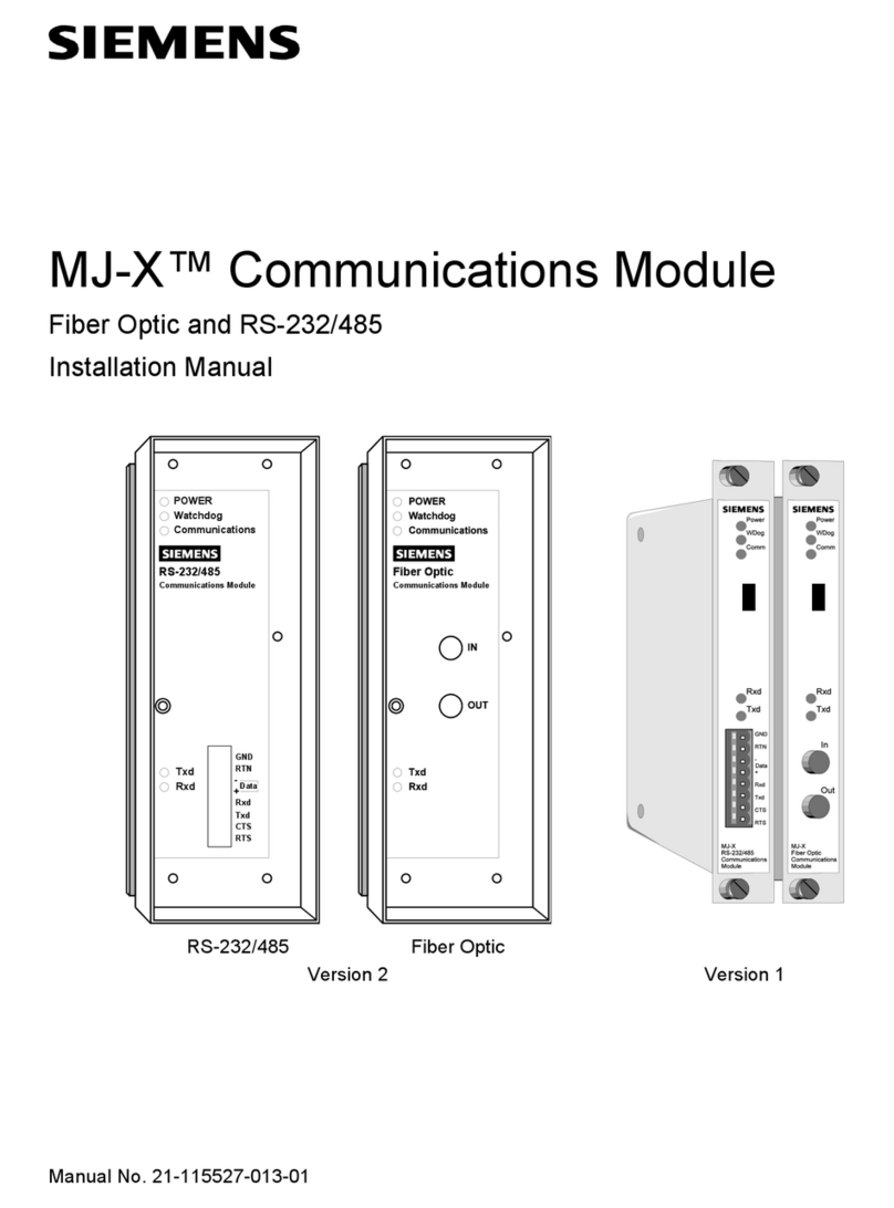 Siemens MJ-X Series User manual
