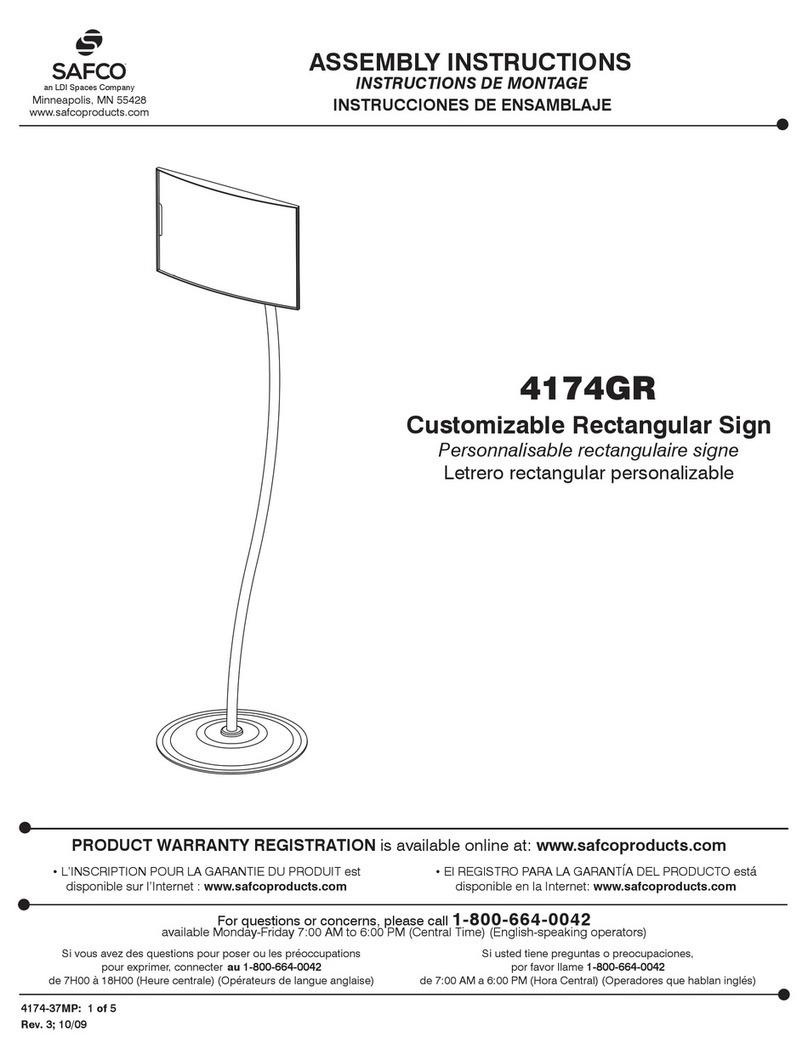 Safco 4174GR Assembly instructions