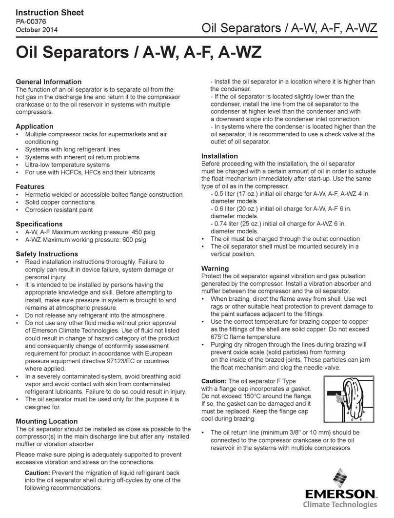 Emerson A-W User manual