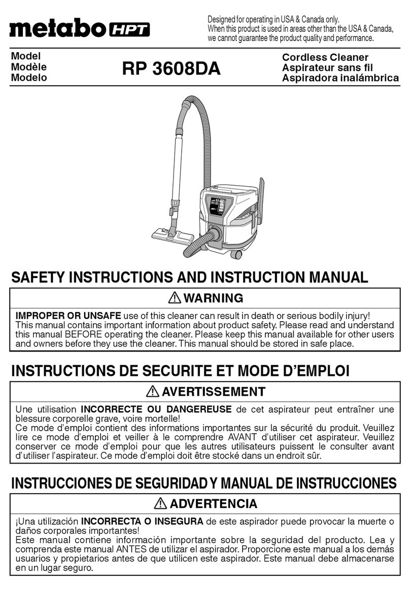 Hitachi Koki metabo HPT RP 3608DA Safety instructions and instruction manual Hitachi Koki metabo HPT RP 3608DA Safety instructions and instruction manual