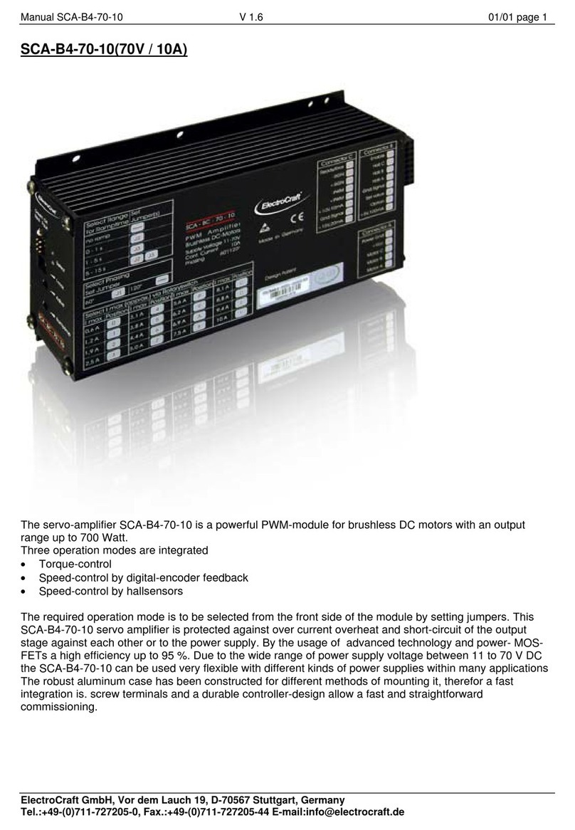 Electro-Craft SCA-B4-70-10 manual