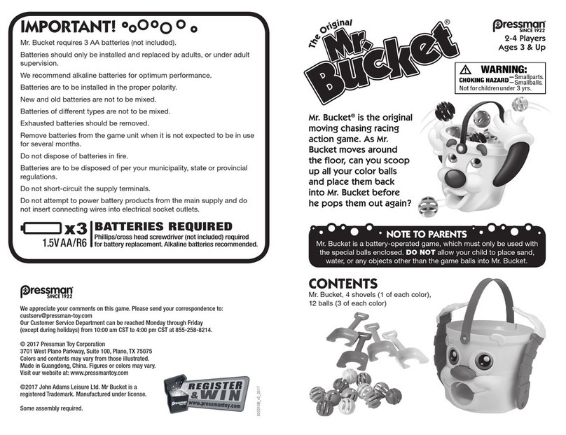Pressman Mr. Bucket manual