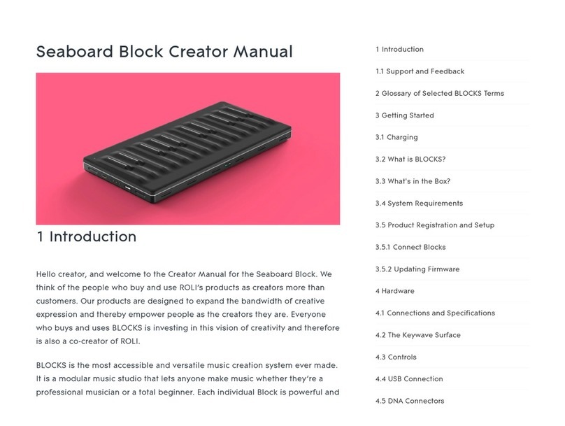 Roli Seaboard Block User manual