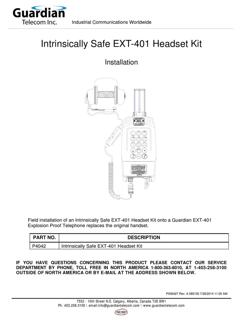 Guardian Telecom EXT-401 installation manual