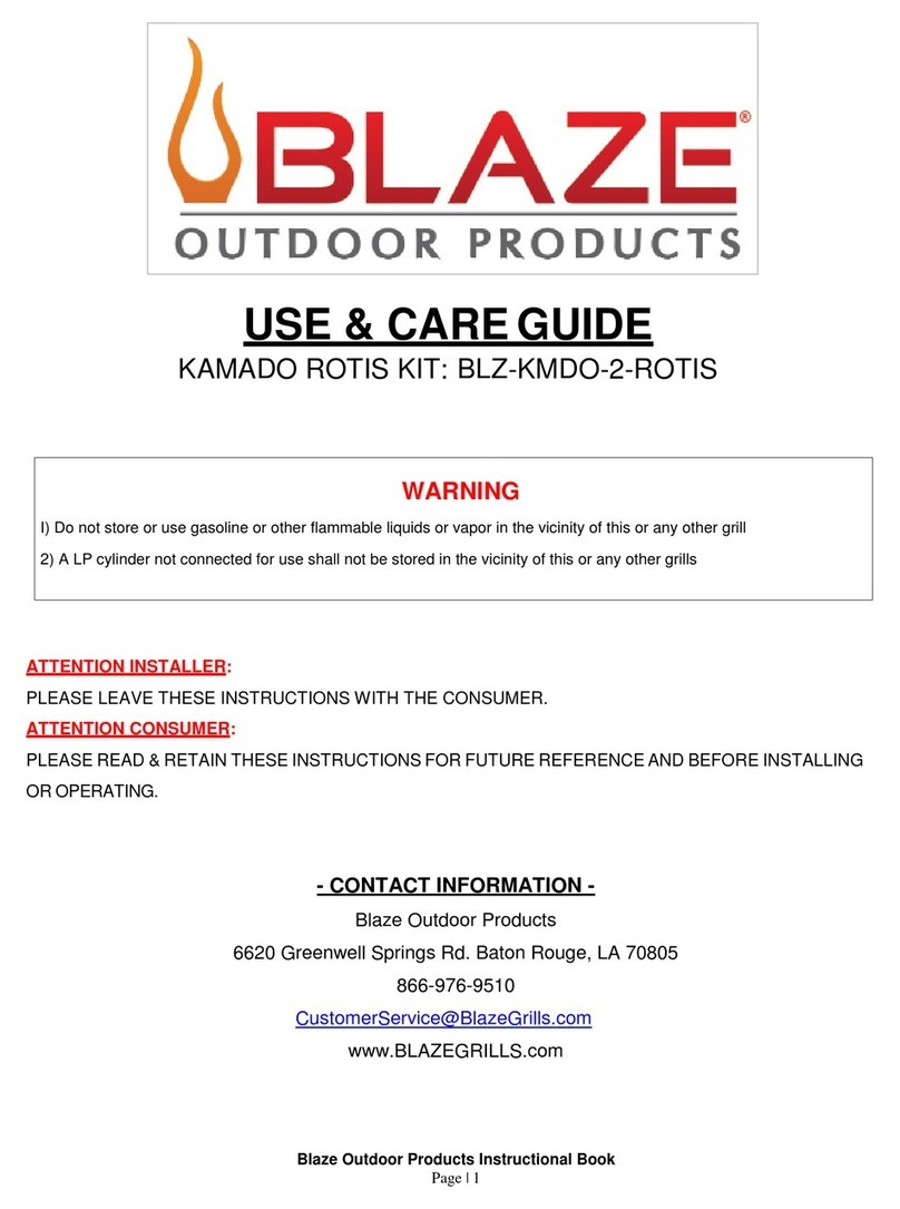 Blaze BLZ-KMDO-2-ROTIS Use & care guide