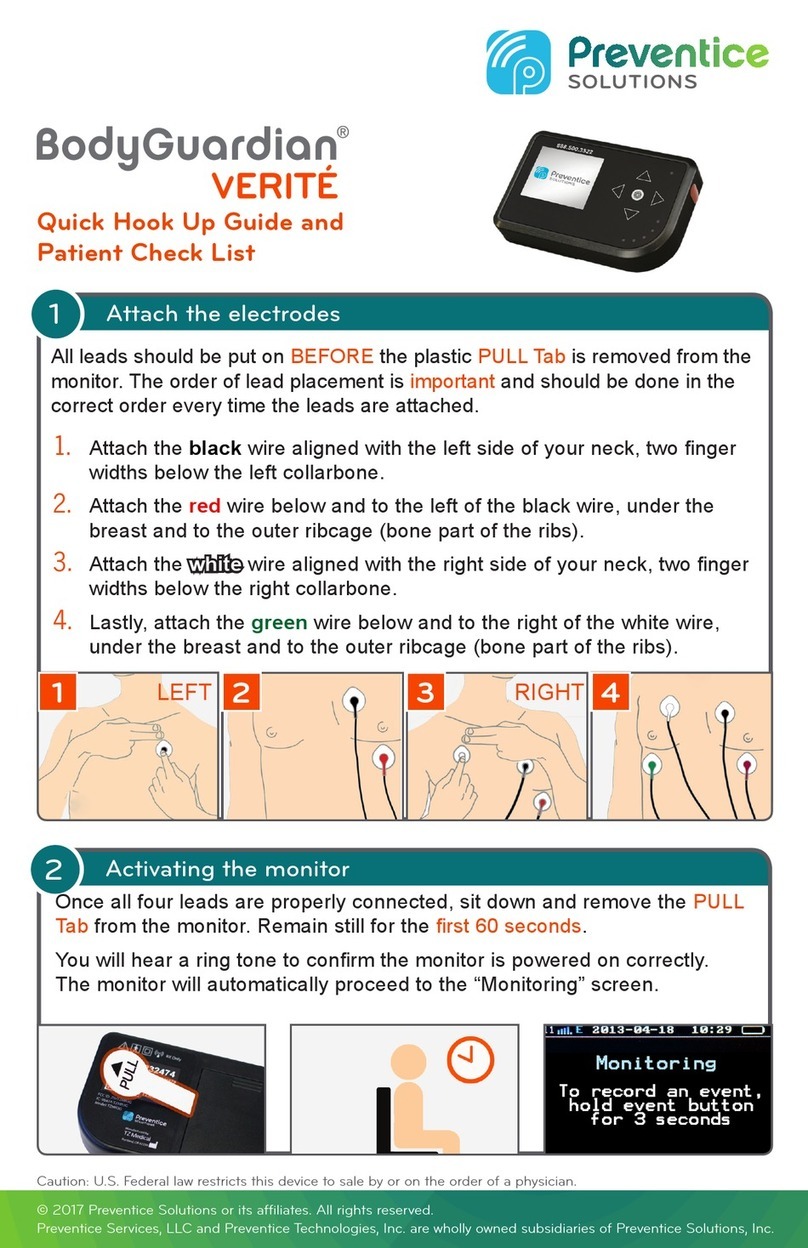 Preventice Solutions BodyGuardian Verité User manual Preventice Solutions BodyGuardian Verité User manual