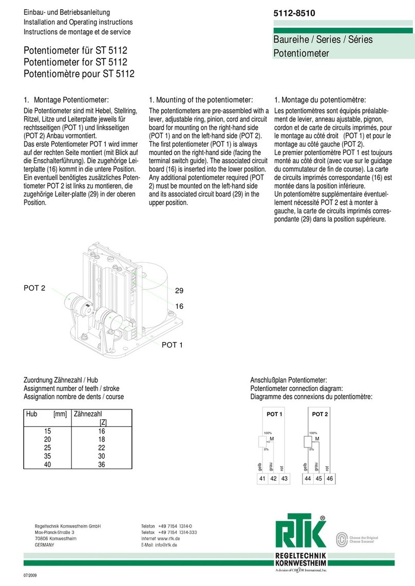 RTK ST 5112 Series Installation and operating instructions