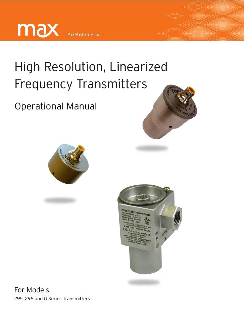 Max Machinery G Series Operational manual