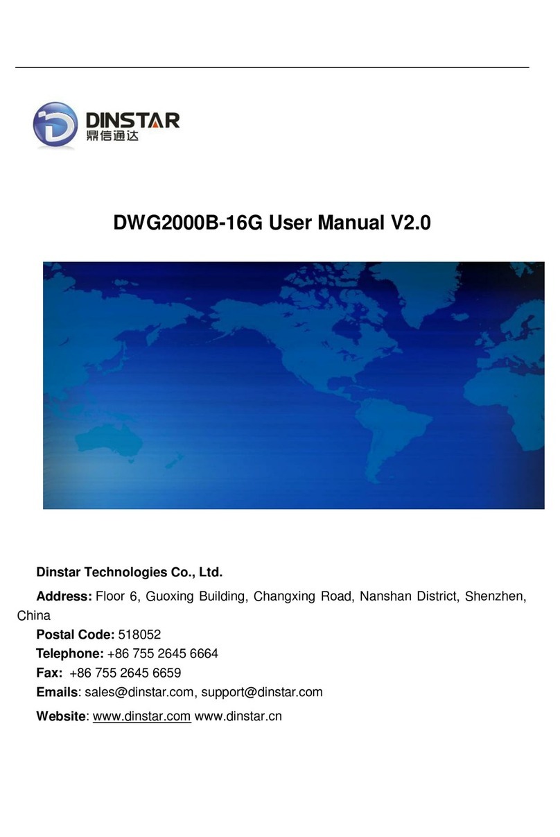Dinstar DWG2000B-16G User manual