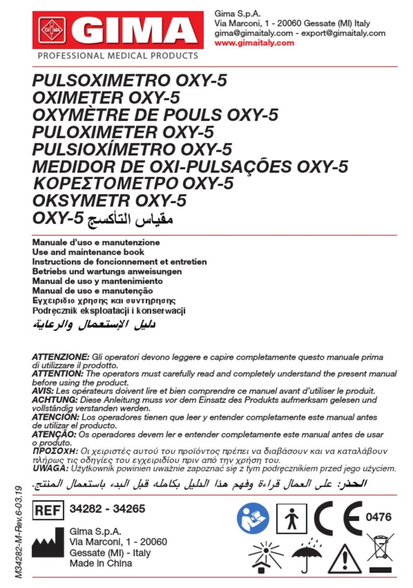 Gima OXY-5 Use and maintenance book