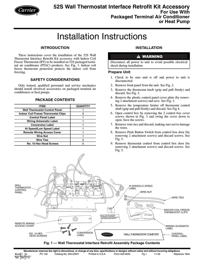 Carrier 52S series installation instructions