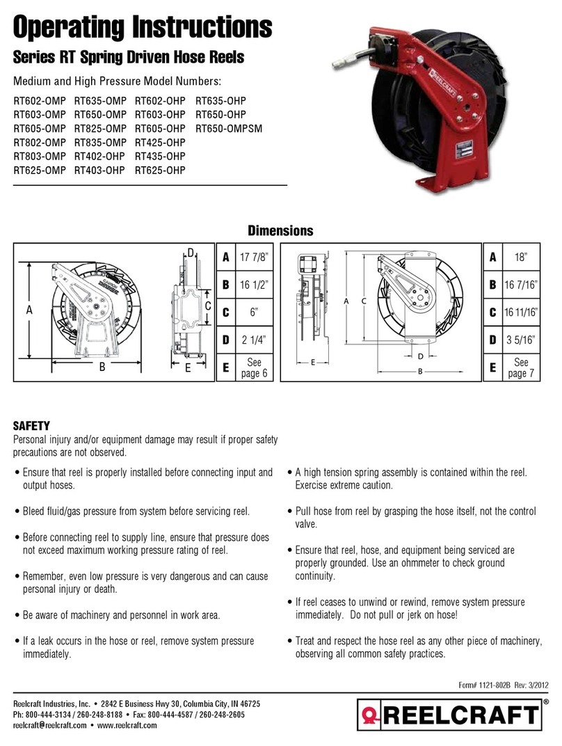 Reelcraft Industries, Inc. RT635-OMP operating instructions