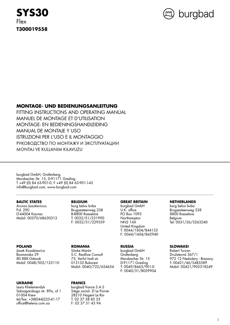 burgbad SYS30 Flex Instructions and operating manual