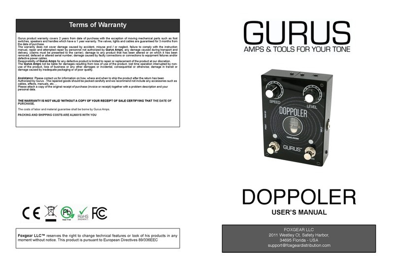 FOXGEAR GURUS DOPPOLER user manual FOXGEAR GURUS DOPPOLER user manual
