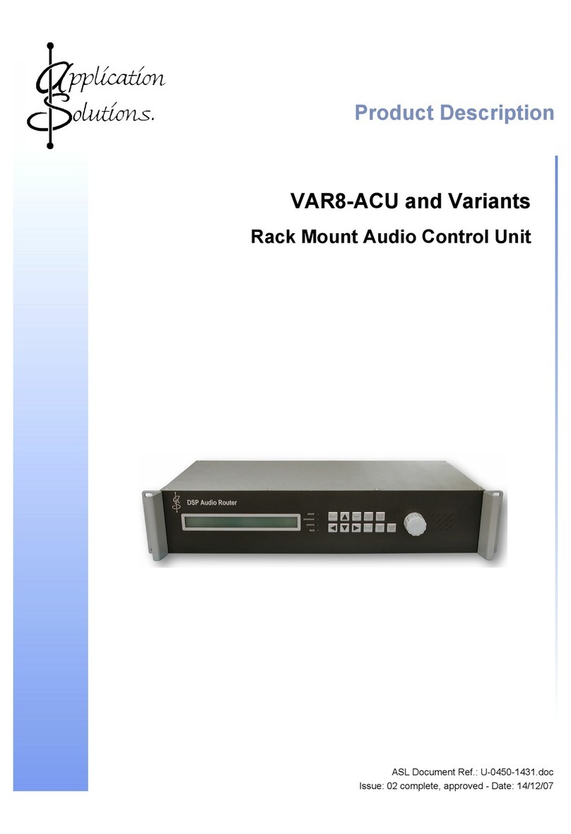 ASL INTERCOM VAR8-ACU Series Technical specifications