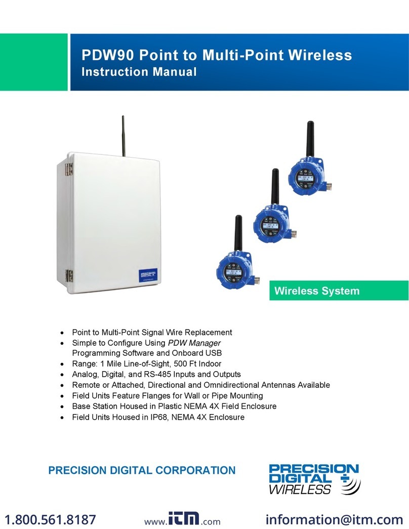 Precision Digital Corporation PDW90 Series instruction manual Precision Digital Corporation PDW90 Series instruction manual