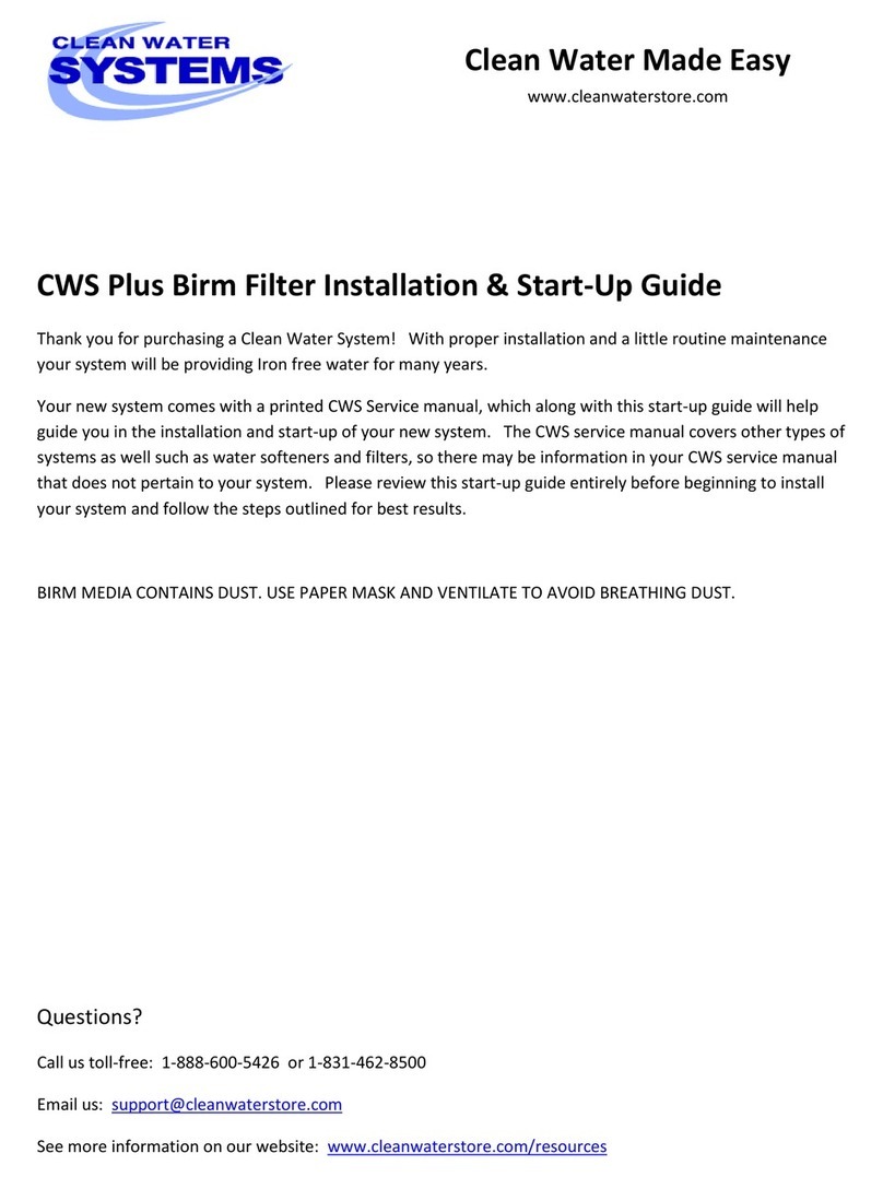 Clean Water Systems CWS Plus Series Installation & start?up guide