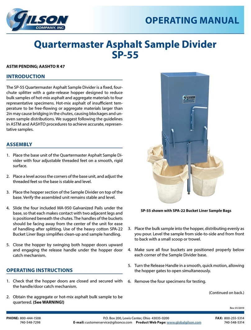 Gilson SP-55 operating manual