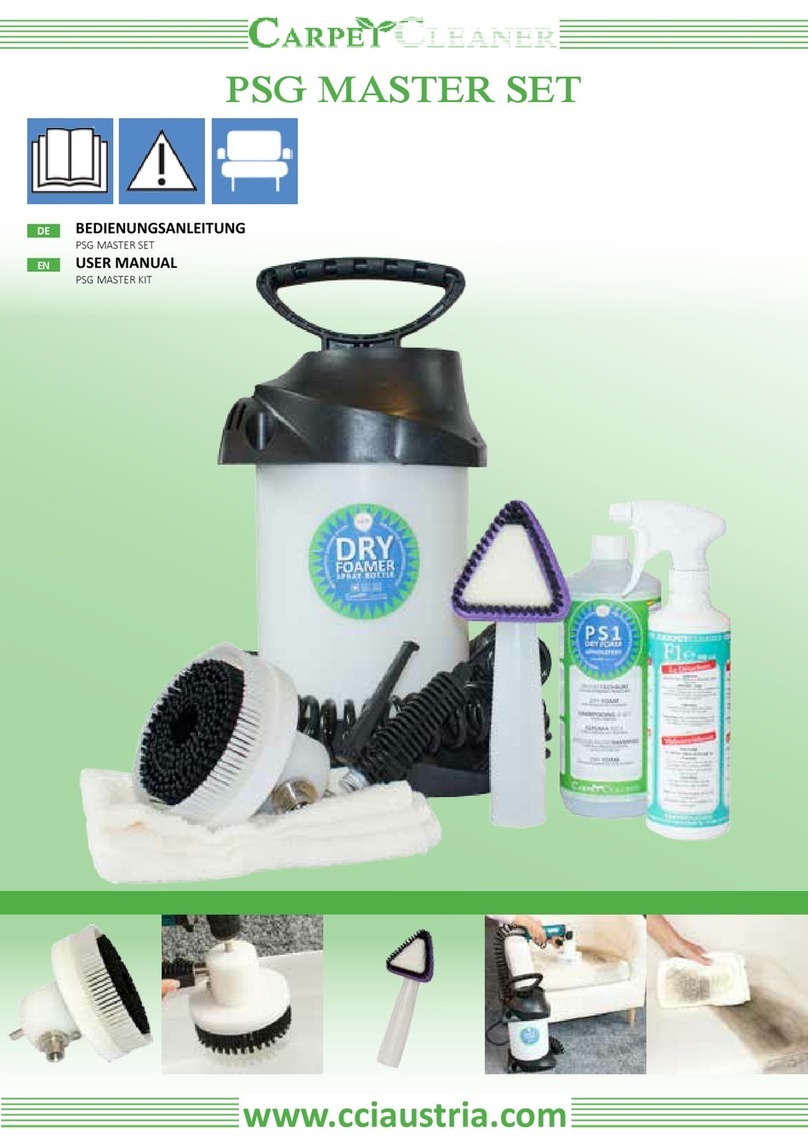 Carpet Cleaner PSG MASTER SET User manual