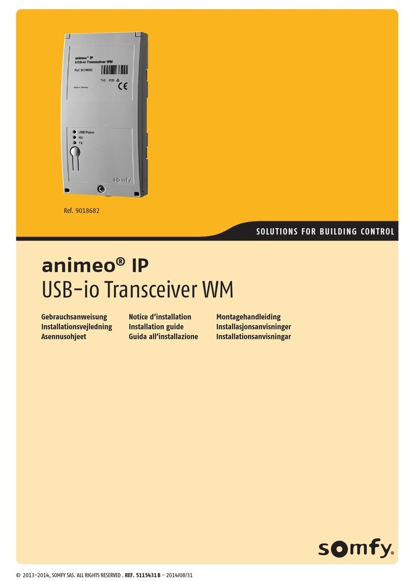 SOMFY animeo IP 9018682 installation guide