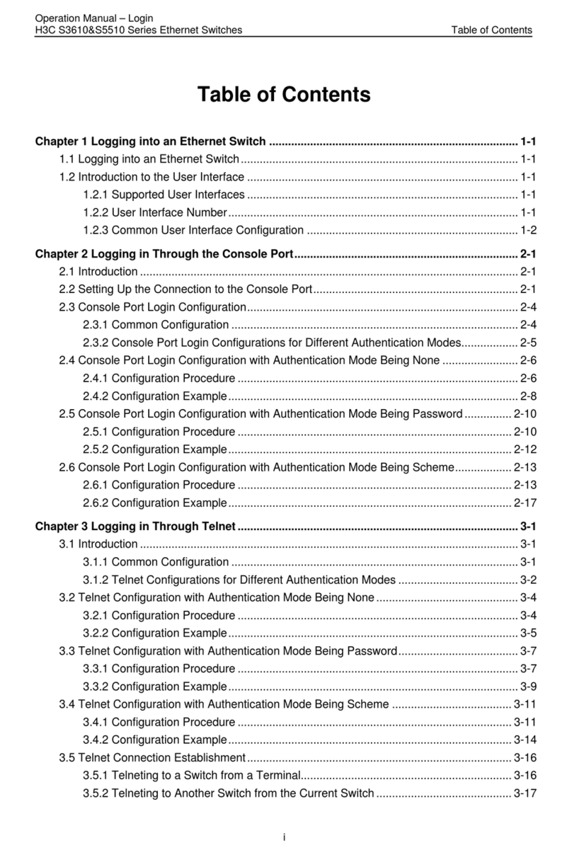H3C S3610 Series User manual H3C S3610 Series User manual