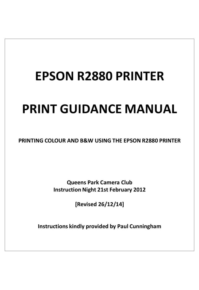 Epson R2880 - Stylus Photo Color Inkjet Printer User manual