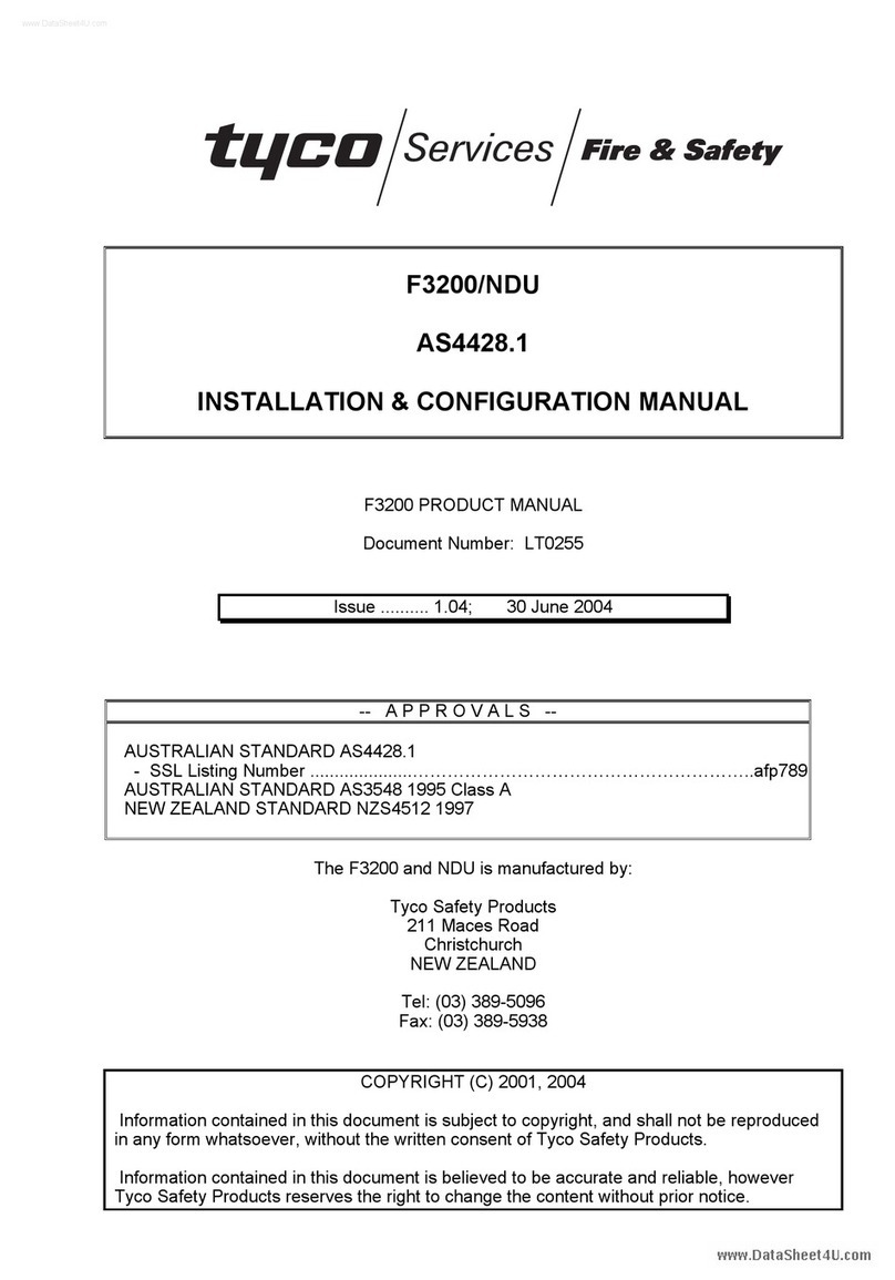 Tyco F3200 Installation & configuration manual