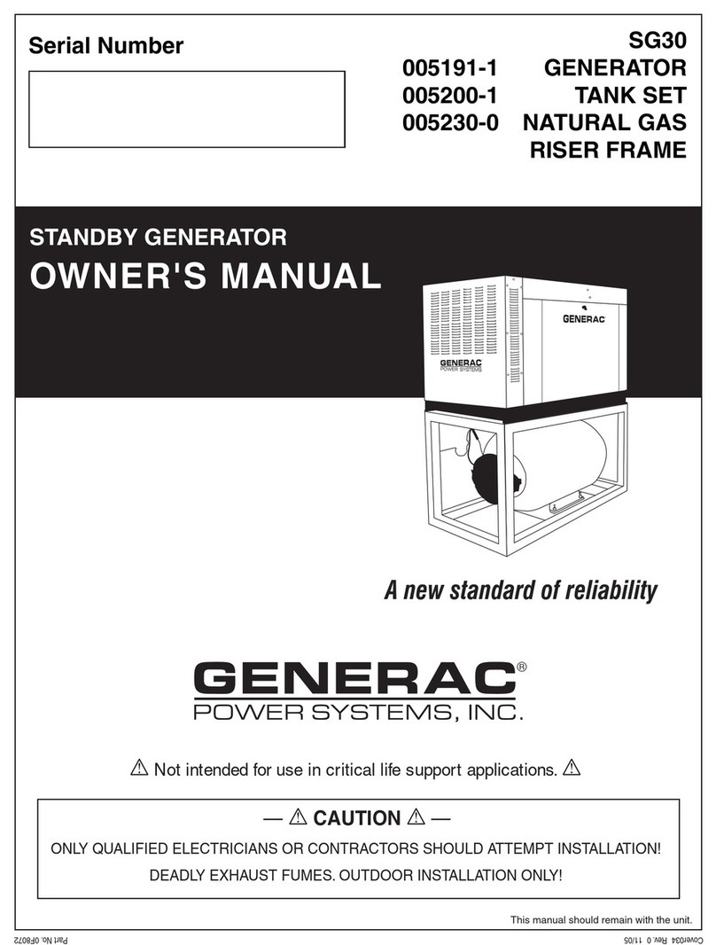 Generac Power Systems SG30 User manual